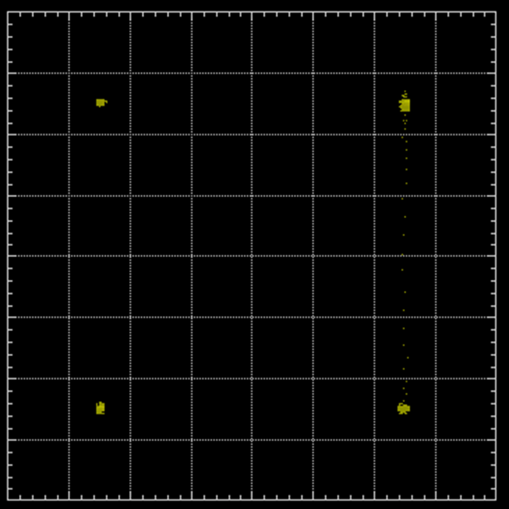C. Oscilloscope presentation of quadrature signals (left analog, right digital)